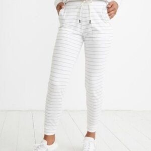Marine Layer Jogger Lounge Pants In Natural/Black Stripe